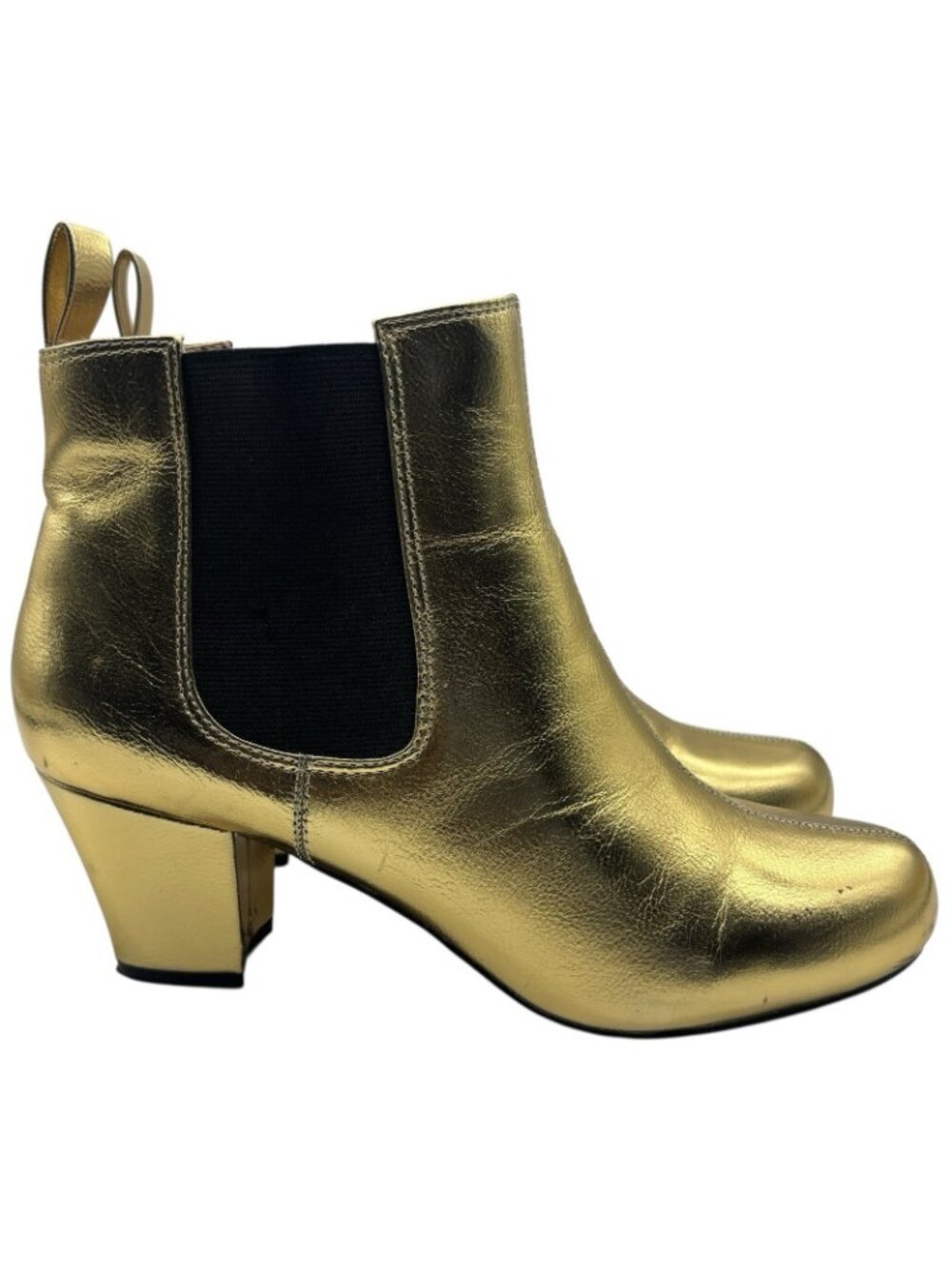 But Another Innocent Tale Ankle Boots, Heels B.A.I.T Women’s Size 10 Gold - Picture 2 of 16